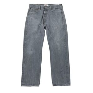 Levis 501 Regular Straight Leg Jeans 34x32 (Fits 32x29) Light Gray Cotton 09 Y2K